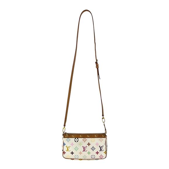 Louis Vuitton Vintage Monogram Multicolor Studded Pochette Crossbody Bag - Picture 3 of 8